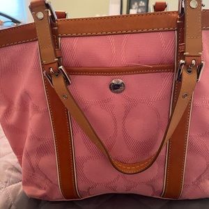 Dusty Rose Authentic Coach Satchel Tote Bag